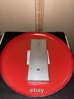 Round Metal Coca Cola Sign. Vintage 1990. Stainless Mount Attached. Rare Find