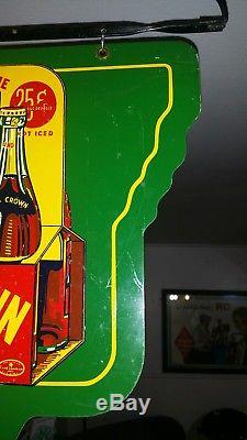 Royal Crown Cola 1941 6 Pack Hanger Sign with Original Bracket