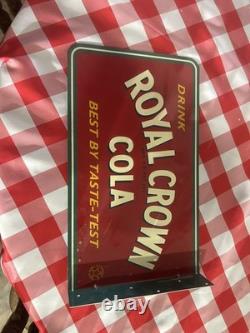 Royal Crown Cola flange sign. Stout sign company. Store display. Nice