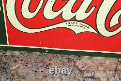 SCARCE 1920s COCA COLA IN BOTTLES 5 CENT EMBOSSED METAL TIN TACKER SIGN DRINK