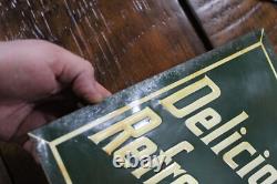 SCARCE 1920s DRINK COCA COLA IN BOTTLES EMBOSSED TIN TACKER METAL DEALER SIGN