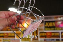SCARCE 1950s PRENEZ DU COCA COLA PAINTED METAL SHOPPING CART SIGN FRENCH WHITE