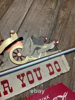 SCARCE c1939 Coca Cola Whatever You Do Advertising Festoon Display Sign