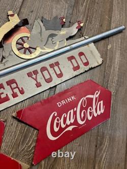 SCARCE c1939 Coca Cola Whatever You Do Advertising Festoon Display Sign