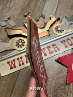 SCARCE c1939 Coca Cola Whatever You Do Advertising Festoon Display Sign