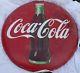 SWEET VINTAGE 1955 PORSELAIN COCA COLA 36 BUTTON SIGN-DATE MARKED A-M 3-55 X