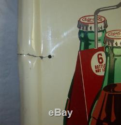 Serve Coke At Home Metal Pilaster 6 Pack Sign 41 X 16 Without Button