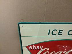 Sign of good taste Ice Cold Coca-Cola Fish Tail Tin Sign Price Reduced
