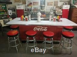 Soda Fountain, Home Bar, Coca Cola cooler, man cave, 50s, sign, vintage kitchen