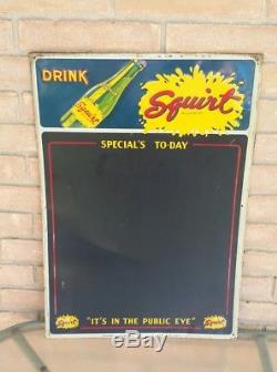 Squirt Soda Menu Board Dated 1941