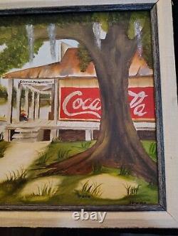 Summer Coca Cola Bridge Limited/Signed Print Rare Lake and store COCA-COLA