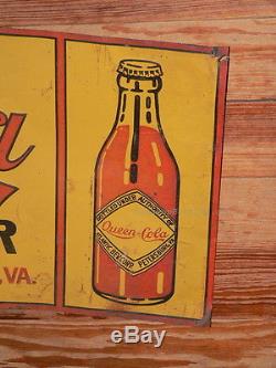 Super Rare Queen Cola Embossed Tin Sign Petersburg Virginia Atlantic Beverage Co
