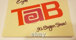 TAB Sugar Free COLA Diet Coke VINTAGE 60's Vending Machine 16 Sign INSERT PANEL