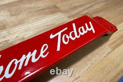Take Some Coca-Cola Home Today Store Advert Porcelain Metal Door Push Bar Sign