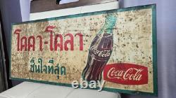 Thai ORIGINAL VINTAGE Coca-Cola Sign
