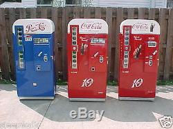 Three Restored Pepsi VMC 81 Vendo 81 D A Coca Cola Coke Machines 44 39 96 sign