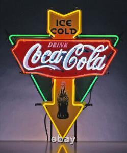 US STOCK 20x16 Ice Cold Coca Cola Neon Sign Light Lamp HD Vivid Printing