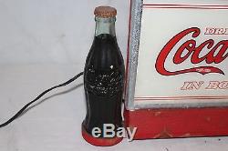 Ultra Rare Vintage c. 1932 Drink Coca Cola In Bottles 16 Neon Lighted Metal Sign