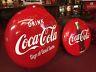 VERY LARGE Perfect Coca Cola COKE Porcelain 48 Vintage Button Sign Watch Video