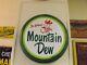 VERY RARE Original 1960's Mountain Dew Bottle Cap Store Soda Sign COLA COKE