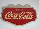 VINTAGE 1930's DRINK COCA-COLA DOUBLE-SIDED METAL FLANGE SIGN AAW
