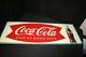 VINTAGE 1950's COCA-COLA FISHTAIL METAL TIN SIGN 32.75 X 11.75 VERY NICE COND