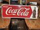 VINTAGE 1950s DRINK COCA COLA ADVERTISING ARROW SIGN 31 PAINTED TIN METAL RARE