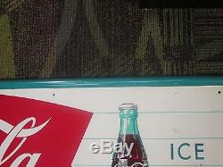 Vintage 1960s Coca Cola Arciform/fishtail Sign 53.5 X 17.5