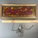 VINTAGE 1970's COCA-COLA MANTEL BAR LIGHT Tested! The RARE Gold With Red Script