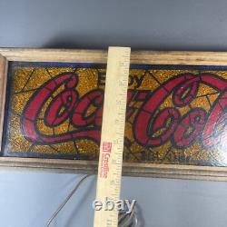 VINTAGE 1970's COCA-COLA MANTEL BAR LIGHT Tested! The RARE Gold With Red Script