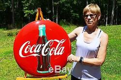 Vintage 24 Coca Cola Soda Bottle Button Sign Dead Mint Investment Quality