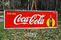 VINTAGE 40's COCA COLA SODA DRINK SIGN SILHOUETTE BOTTLE RARE NICE PIECE N MINT