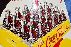 VINTAGE 50s COCA COLA SODA DRINK RED CARPET 24 PACK CASE SIGN MINTY UNFINDABLE