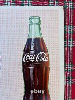 VINTAGE COCA COLA CARDBOARD MENU CARD SIGN COTTAGE CHEESE SALAD & COKE 1960s