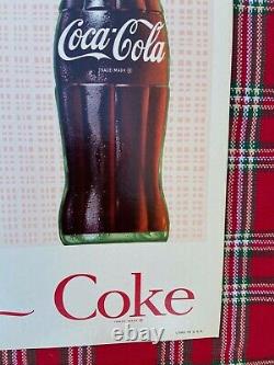 VINTAGE COCA COLA CARDBOARD MENU CARD SIGN COTTAGE CHEESE SALAD & COKE 1960s