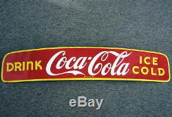 Vintage Coca-cola Delivery Truck Porcelain Roof Topper Sign 50-1/2