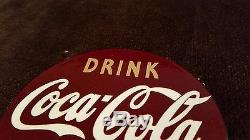 Vintage Coca Cola License Plate Topper 4 3/4 Automobile 4 Sign