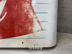 VINTAGE COCA-COLA SIGN OF GOOD TASTE CURVED FISHTAIL SIGN 1950S-60S 43x16