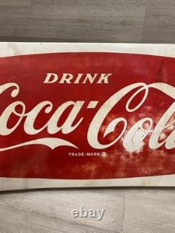 VINTAGE COCA-COLA SIGN OF GOOD TASTE CURVED FISHTAIL SIGN 1950S-60S 43x16