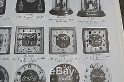 VINTAGE COCA COLA SODA CLOCK with WOOD FRAME SUPER SCARCE BEAUTIFUL WORKS