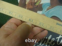 VINTAGE Coca Cola 70's GIRL DRINKING COKE Cardboard Sign EASEL Display RARE