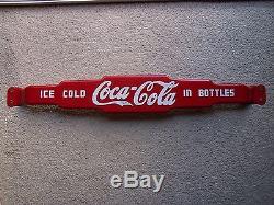VINTAGE Coca-Cola Metal Door Push Bar 30. Very Good Used Condition