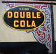 VINTAGE DOUBLE COLA TIN TWO-SIDED SIGN ANTIQUE NOT COKE COLA