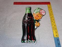 VINTAGE DRINK COCA COLA With SPRITE BOY & BOTTLE 12 METAL SODA, GASOLINE OIL SIGN