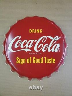 VINTAGE Drink Coca Cola Sign of Good Taste 2005 Bottle Cap Sign