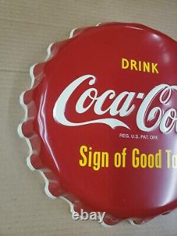 VINTAGE Drink Coca Cola Sign of Good Taste 2005 Bottle Cap Sign