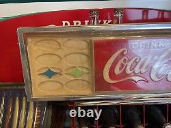 VINTAGE Drink Coca Cola Vending Machine Panel Sign Display