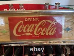 VINTAGE Drink Coca Cola Vending Machine Panel Sign Display