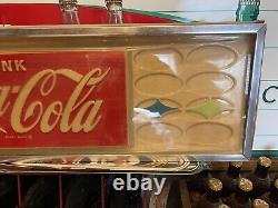 VINTAGE Drink Coca Cola Vending Machine Panel Sign Display