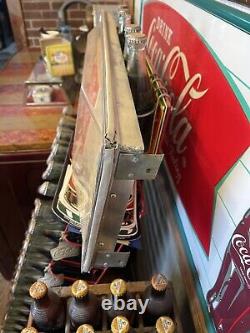 VINTAGE Drink Coca Cola Vending Machine Panel Sign Display